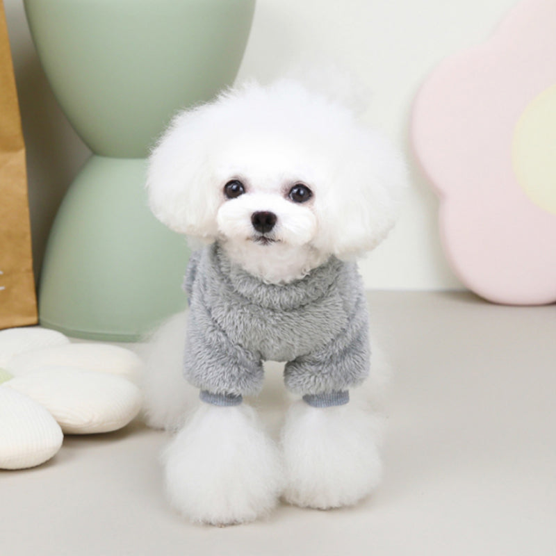 Fleece Kjæledyr Elastisk jumpsuit med Pull Ring