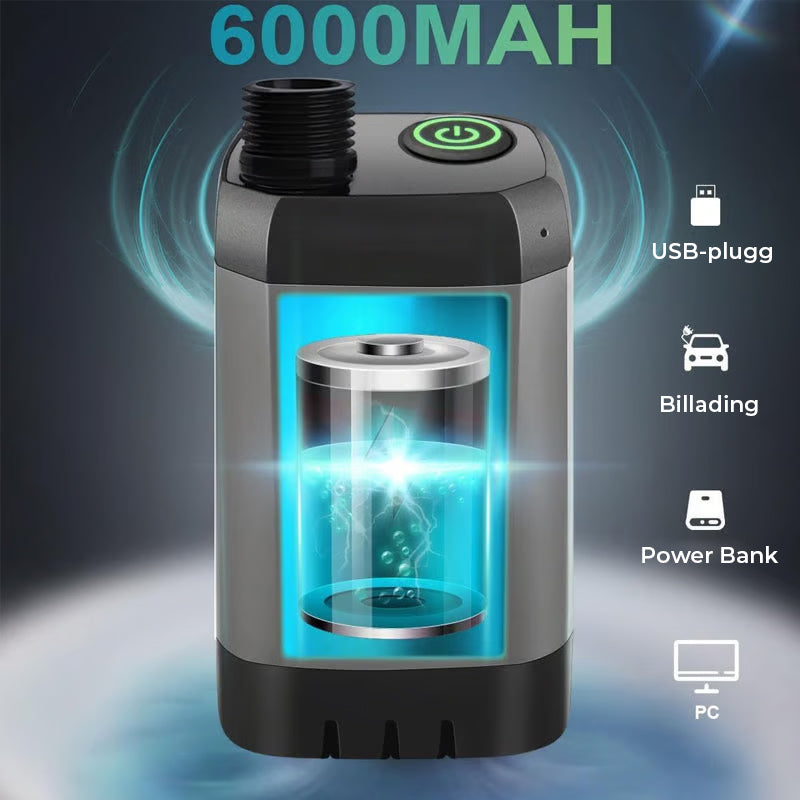 Bærbar, oppladbar utendørs campingdusjpumpe