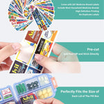 Travel Pill Organizer Box (161 etiketter for tilpasning)
