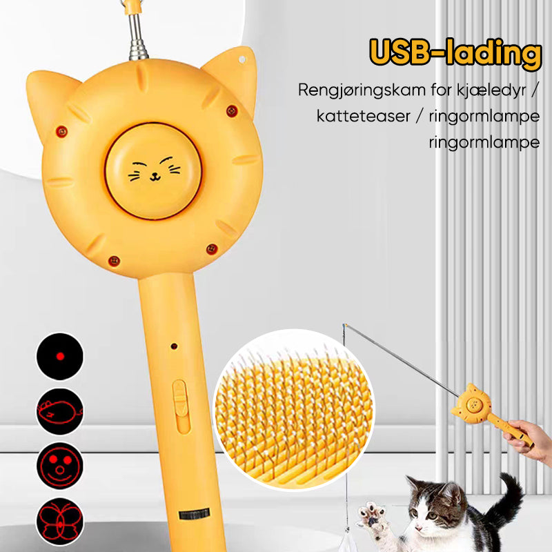 Uttrekkbar kattekam til kjæledyr