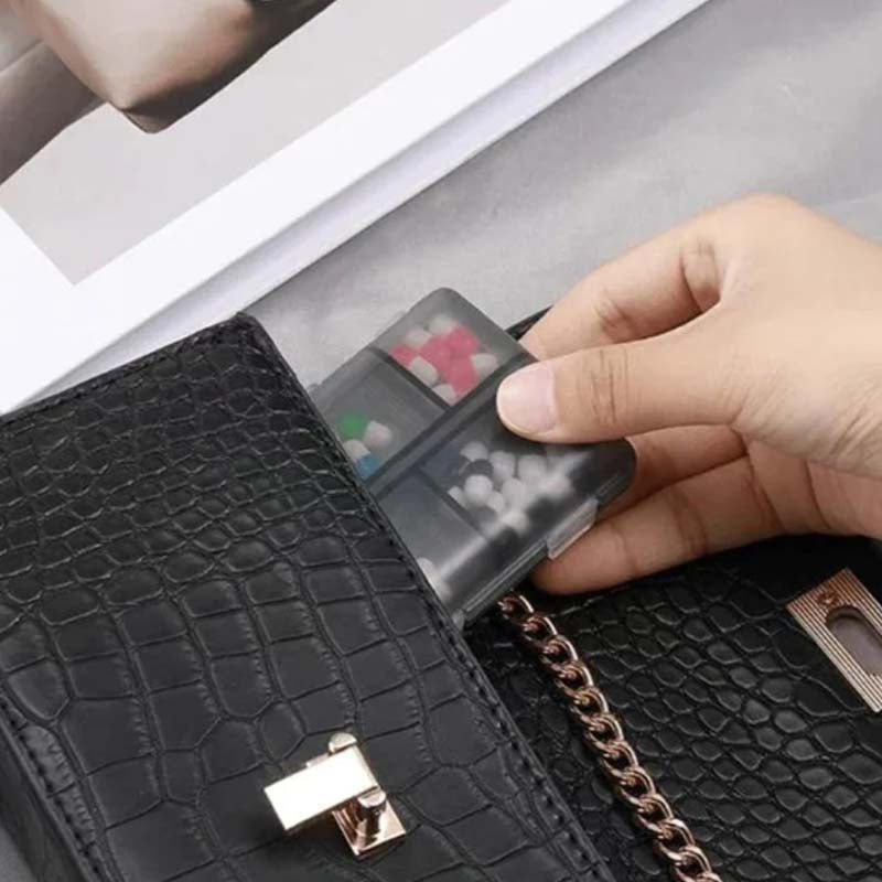 Travel Pill Organizer Box (161 etiketter for tilpasning)