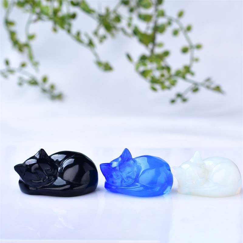 Søt sovende katt dekorasjon