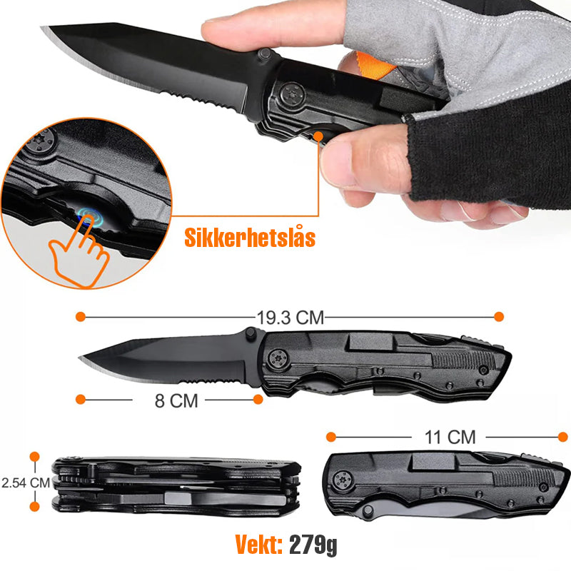 6 i 1 lommeknivtang i rustfritt stål