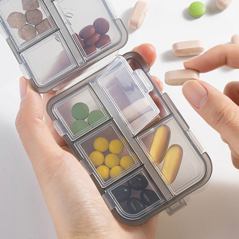 Travel Pill Organizer Box (161 etiketter for tilpasning)