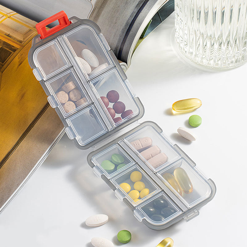 Travel Pill Organizer Box (161 etiketter for tilpasning)