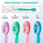 Minitannbørste 5 i 1 verktøy (tannkrem + tanntråd + plekter + tungeskrape) Bærbart reisesett