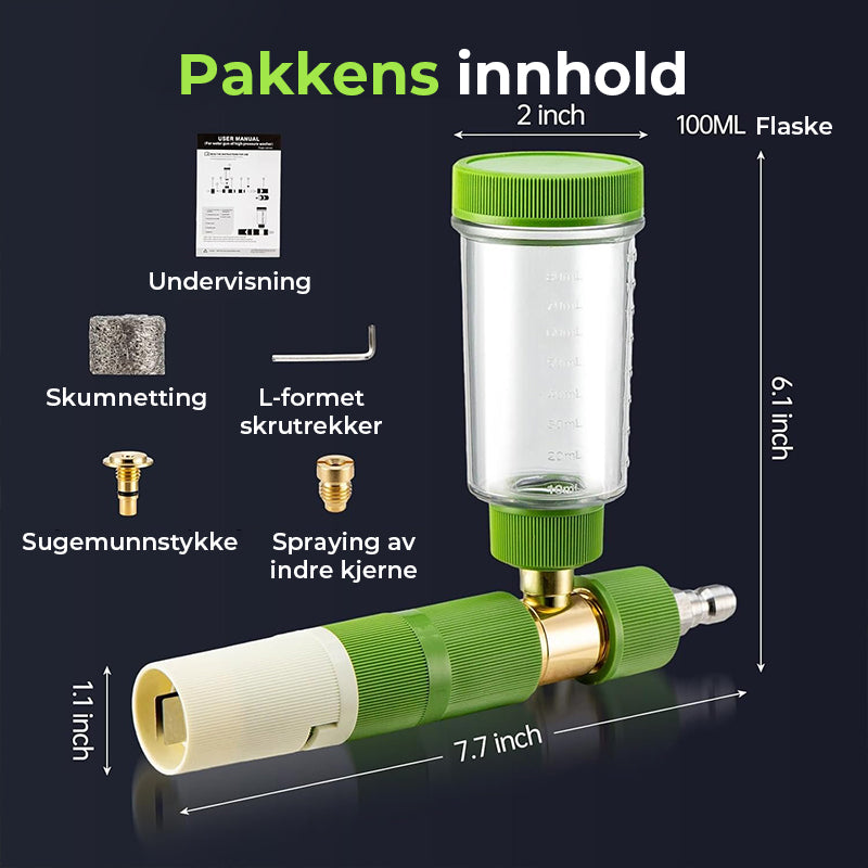 Hurtigkoblet Høytrykksskumkanon for Enkel Bilvask