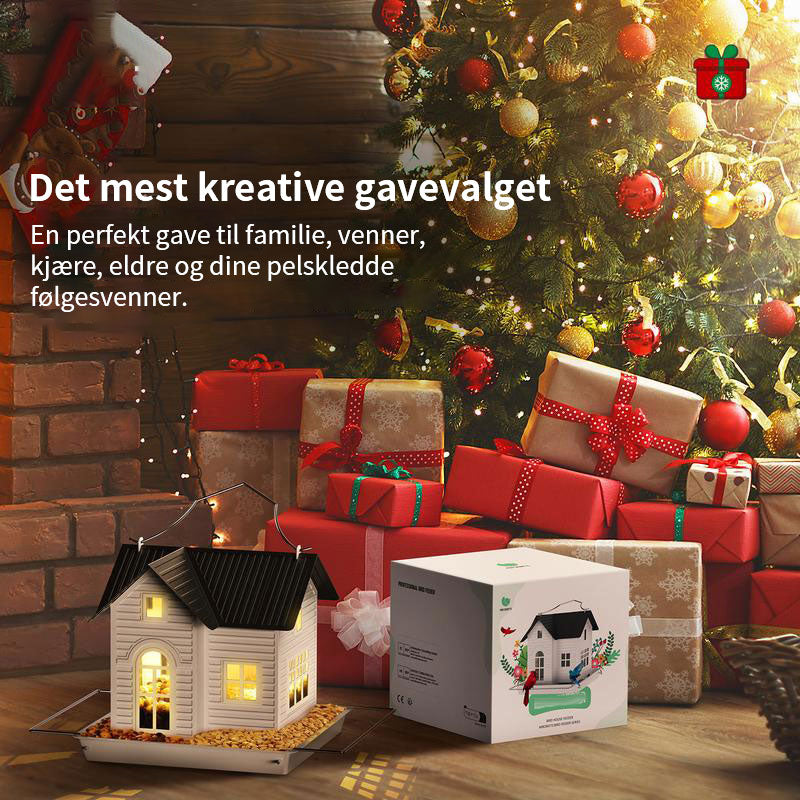 Solcelledrevet fuglemater til oppheng utendørs