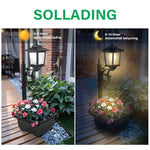 Soldrevet blomsterpotte gatelys