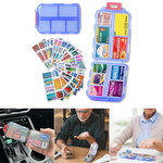 Travel Pill Organizer Box (161 etiketter for tilpasning)