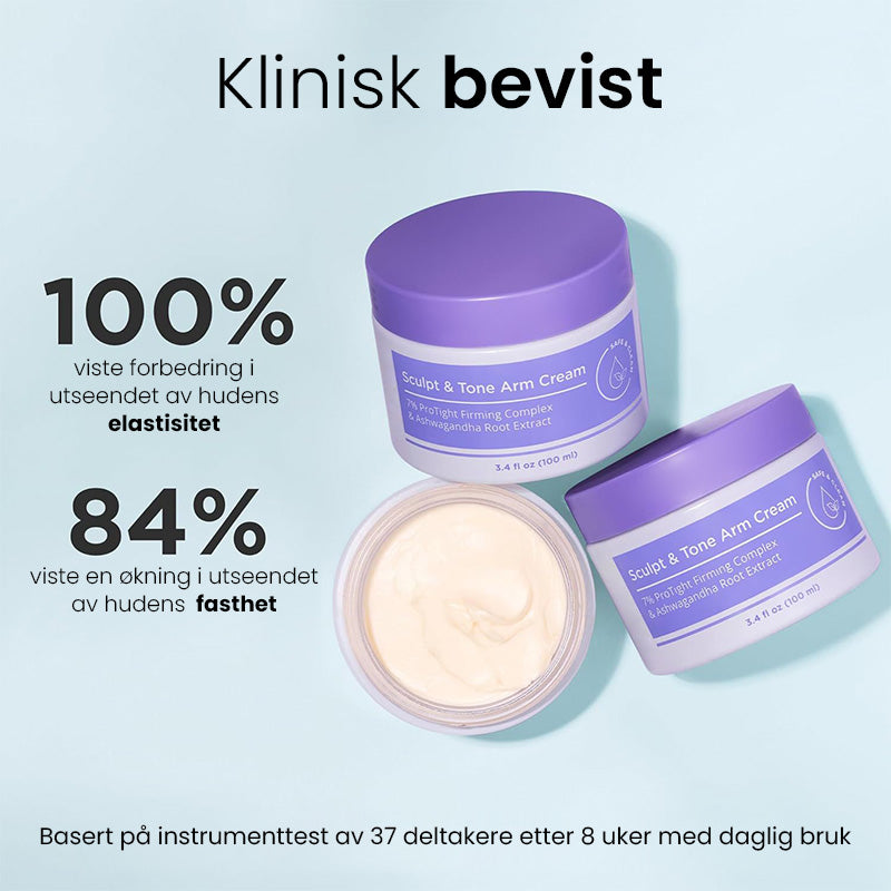 Armcreme for skulpturering og tonerende effekt