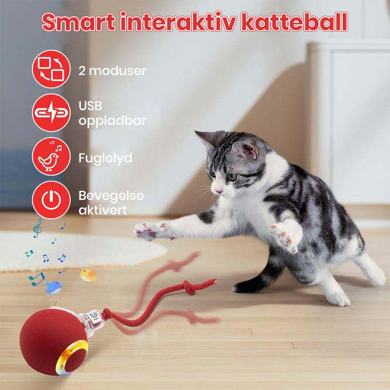 Interaktiv oppladbar ball katte- og hundeleke