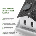 Solcelledrevet fuglemater til oppheng utendørs