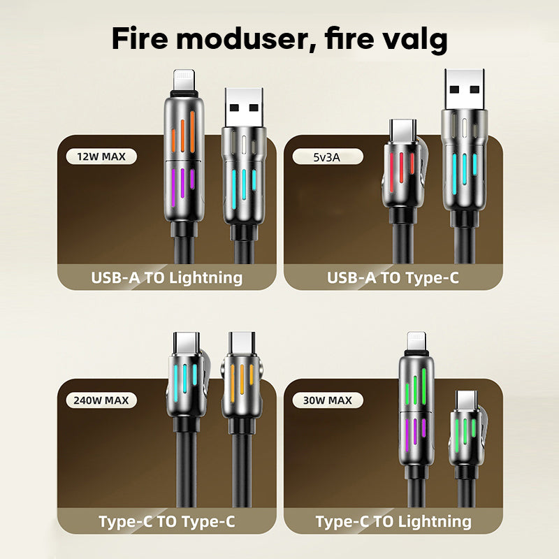 240W 4-i-1 USB C-kabel