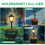 Soldrevet blomsterpotte gatelys