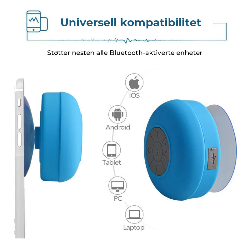 Vanntett Mini Bluetooth-høyttaler