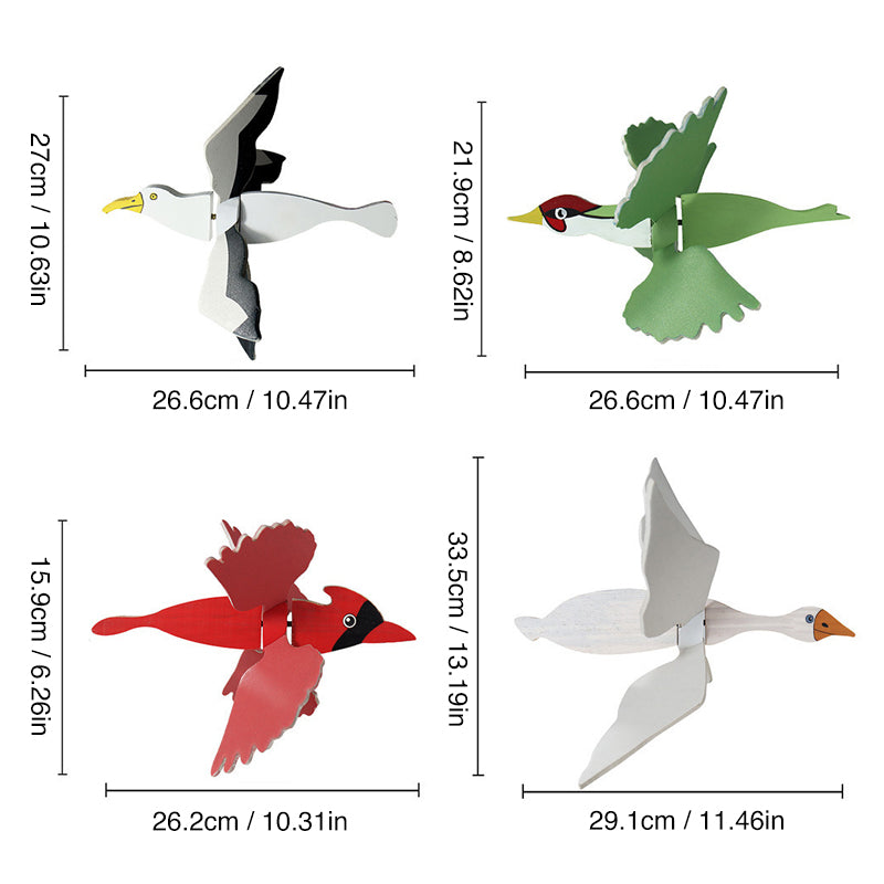 Måke vindmølle hagedekorasjon