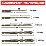 Fire-blad serratert eksentrisk borer