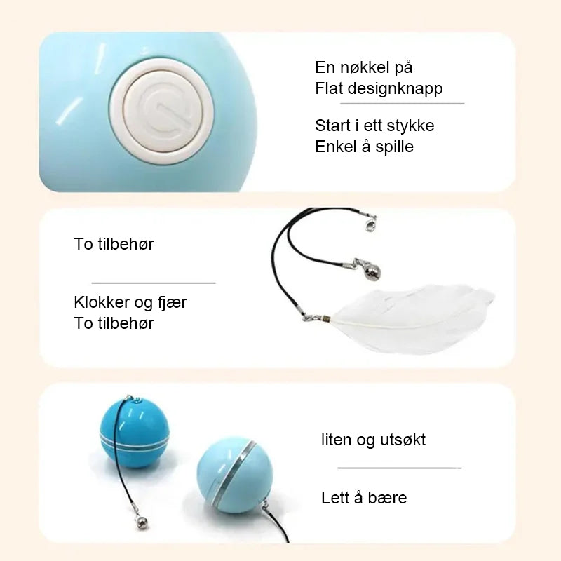 Automatisk kontrollert, intelligent katteball