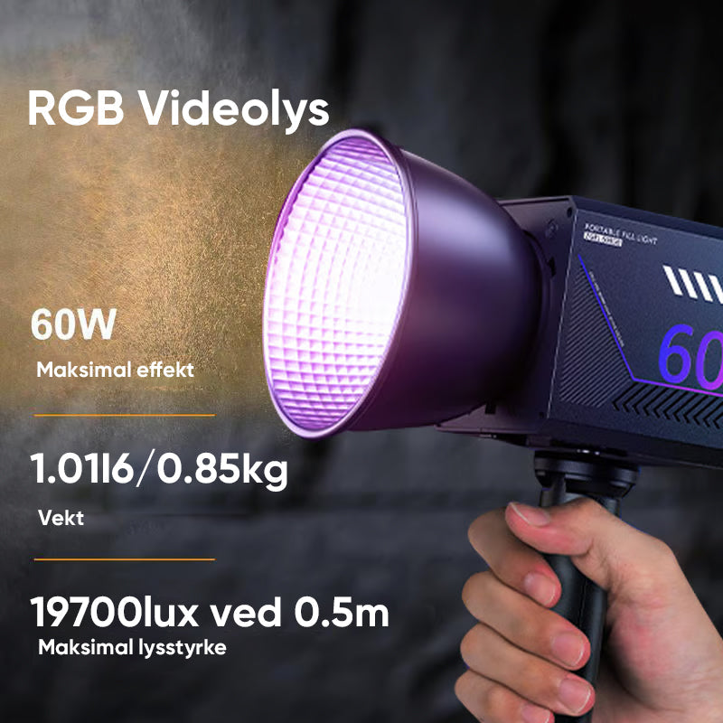 Håndholdt bærbar videolampe