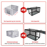 Automatisk musefelle i rustfritt stål