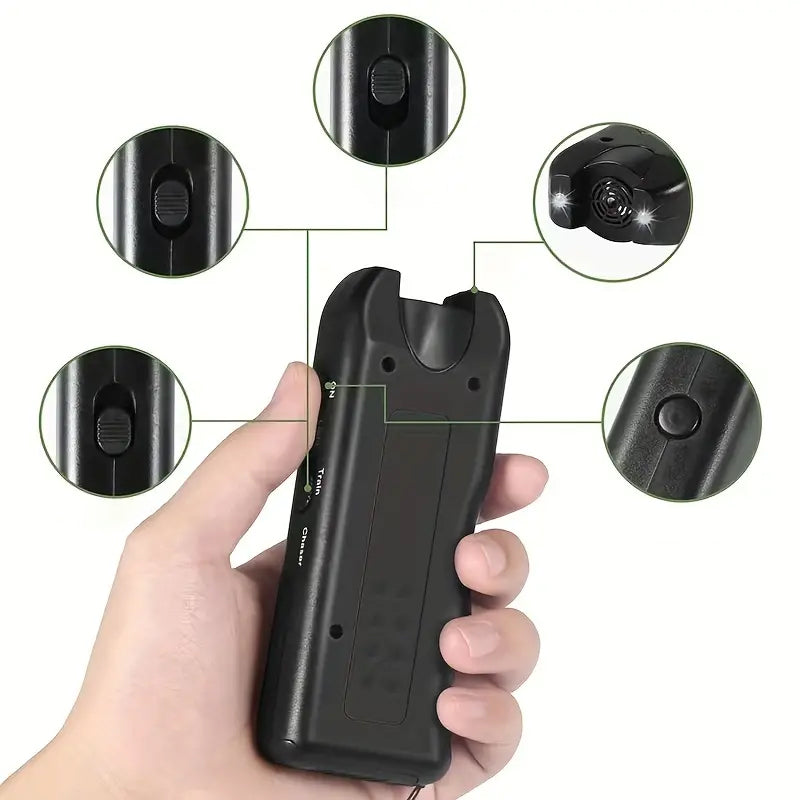 Håndholdt Barkkontroll Lysende Ultrasonisk Dyreavviser