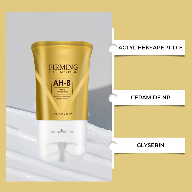 Stram og løft halskrem for uren hud