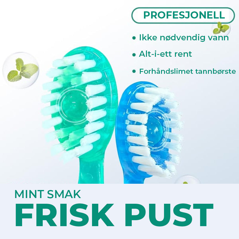 Minitannbørste 5 i 1 verktøy (tannkrem + tanntråd + plekter + tungeskrape) Bærbart reisesett