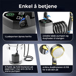 Bærbar, oppladbar utendørs campingdusjpumpe