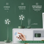 Teleskopisk sammenleggbar vifte