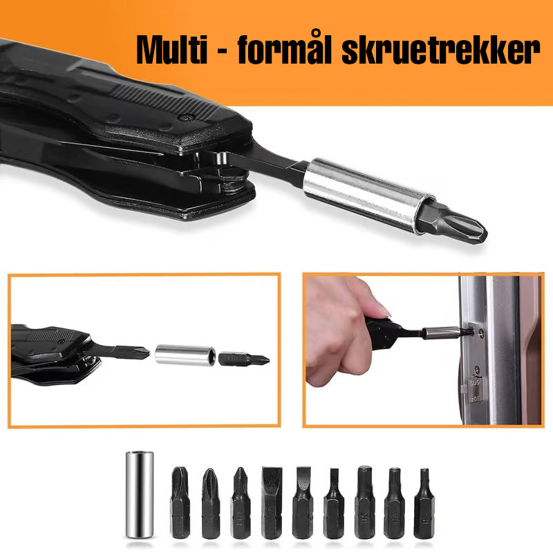 6 i 1 lommeknivtang i rustfritt stål