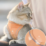 Katt vest sele og bånd sett