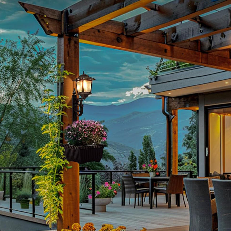 Soldrevet blomsterpotte gatelys