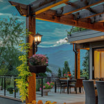 Soldrevet blomsterpotte gatelys