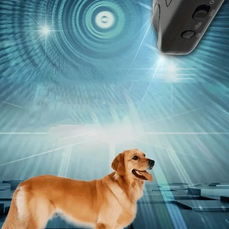 Håndholdt Barkkontroll Lysende Ultrasonisk Dyreavviser