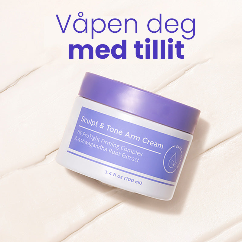 Armcreme for skulpturering og tonerende effekt