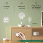 Teleskopisk sammenleggbar vifte