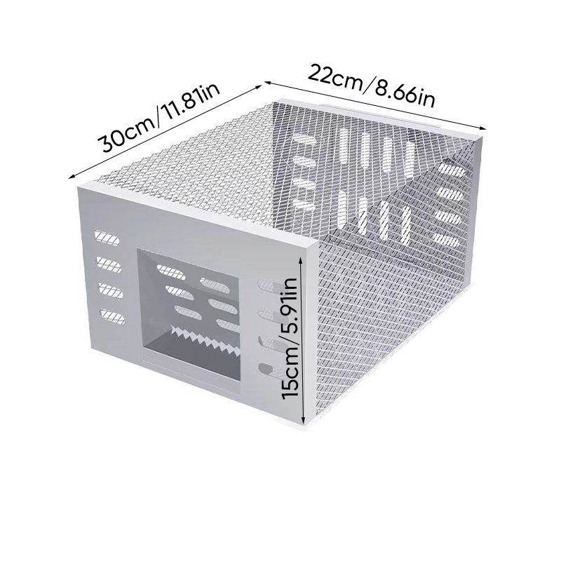 Automatisk musefelle i rustfritt stål