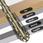 Fire-blad serratert eksentrisk borer