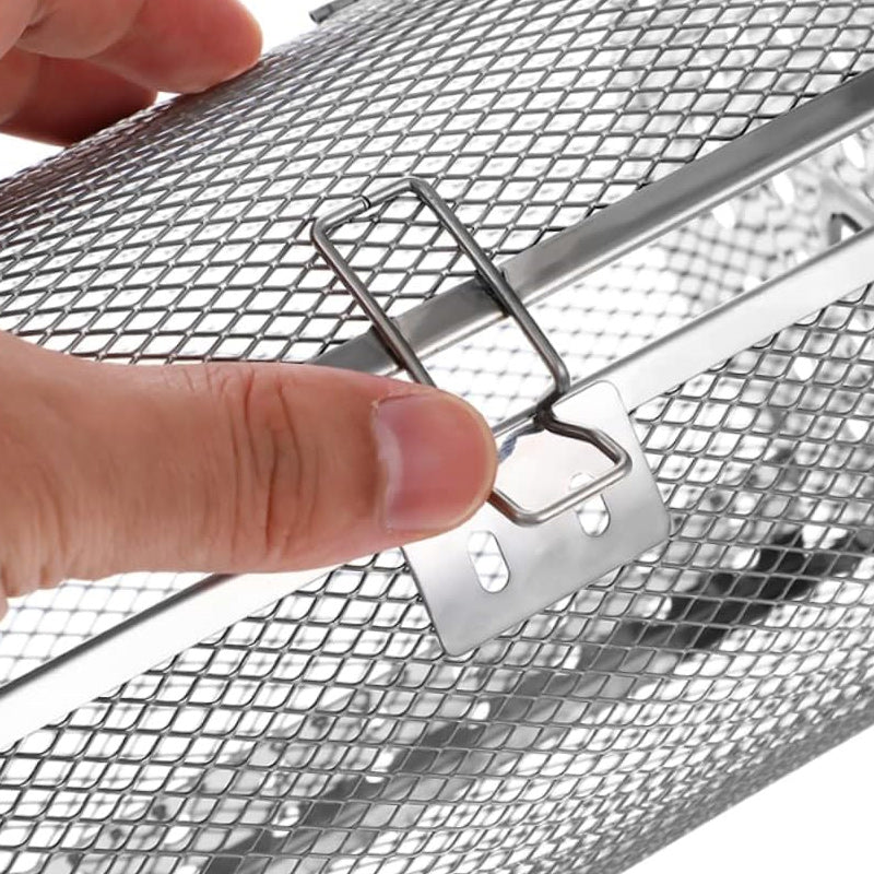 Roterende grill i rustfritt stål