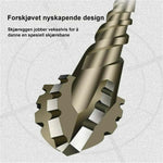 Fire-blad serratert eksentrisk borer