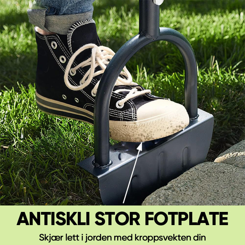 Halvmåne gresskantklipper med T-håndtak