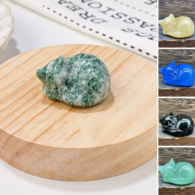 Søt sovende katt dekorasjon