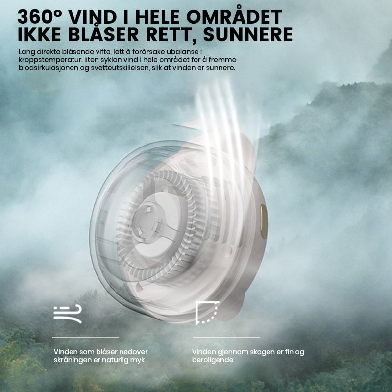 Liten Whirlwind Clip midjehalsvifte