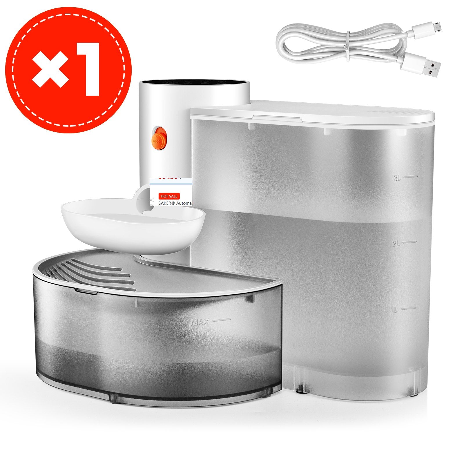 Automatisk kjæledyrvannfontene