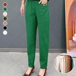 Bomullsbukser med elastisk midje for kvinner