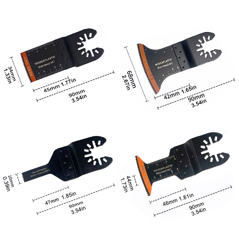 Oscillerende verktøyblader med buet kant (20 STK)