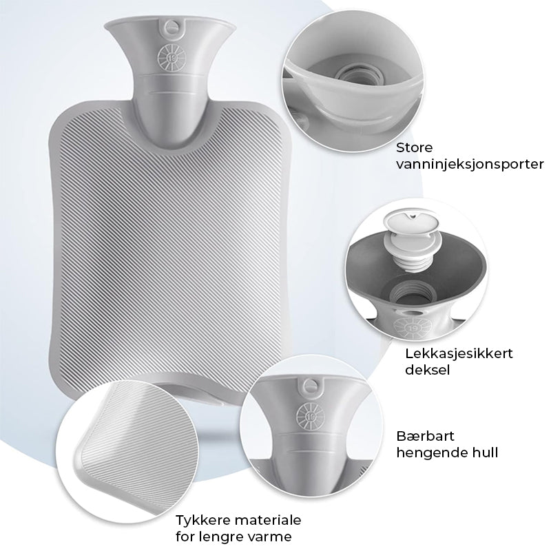 Plysj påfyllbart varmtvannsflaskebelte