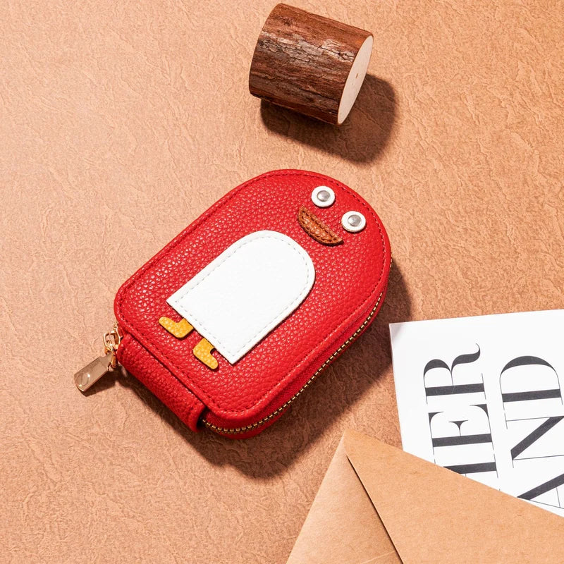 Søt Pingvin PU Kredittkort Mynt lommebok