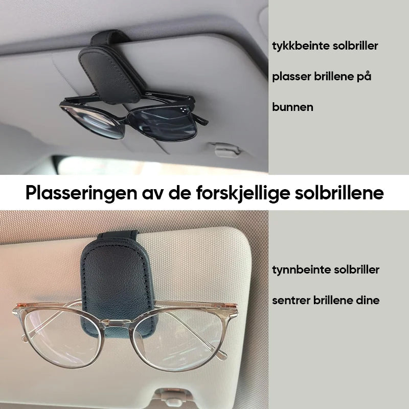 Solbrilleholdere for solskjerm for bil